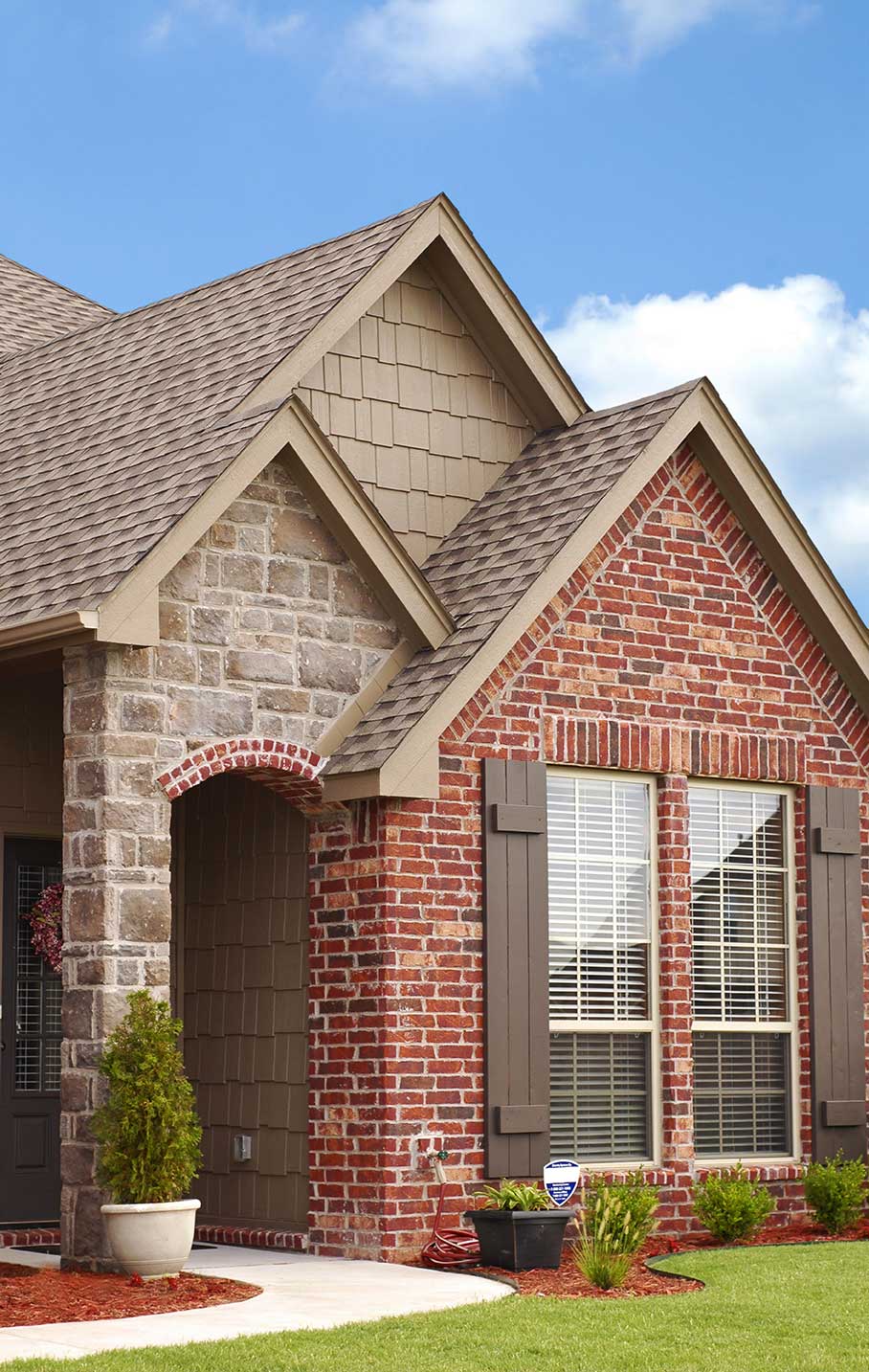 Vertical image of a beautiful roof