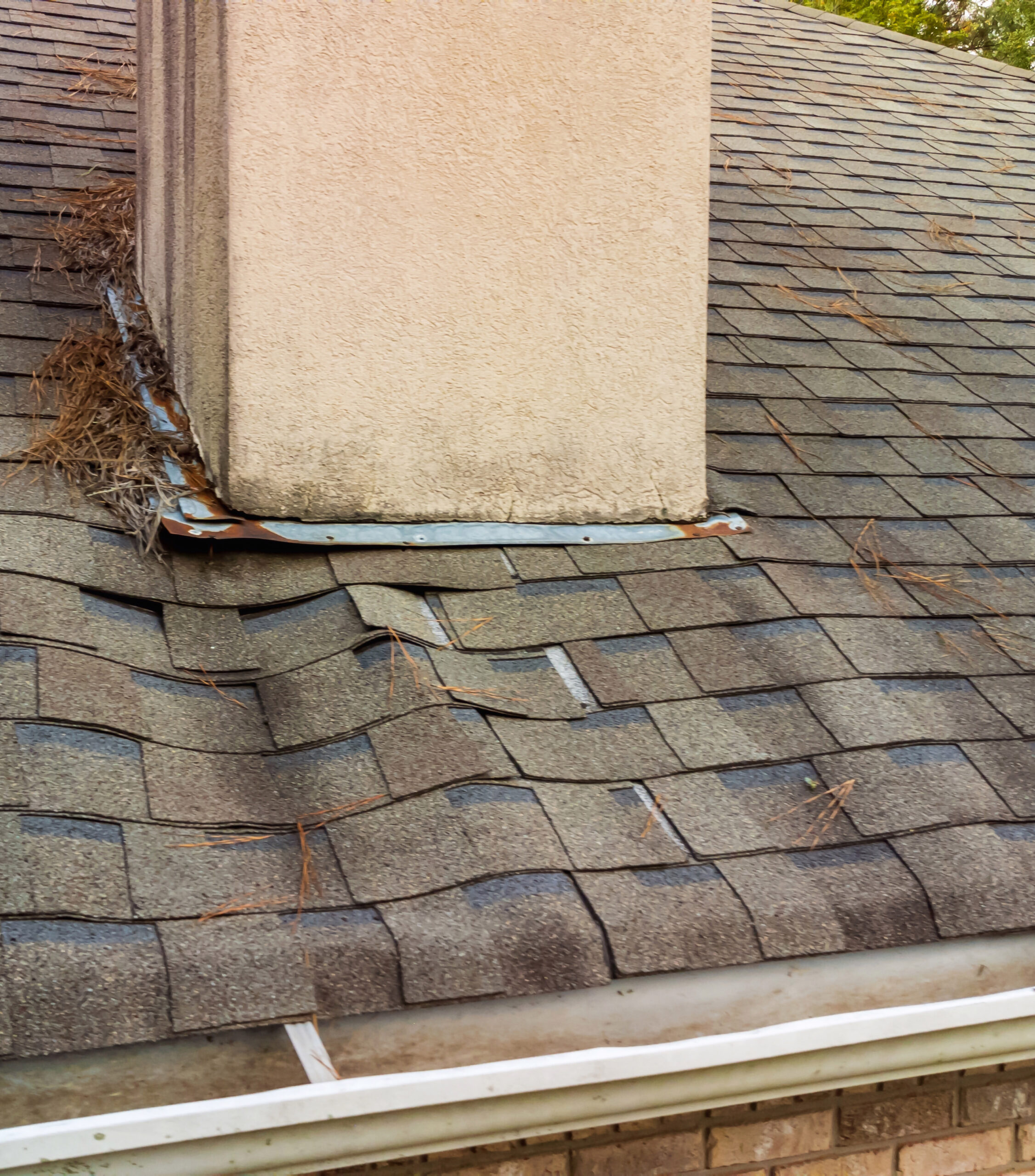 Roof and shingles damaged from water leak